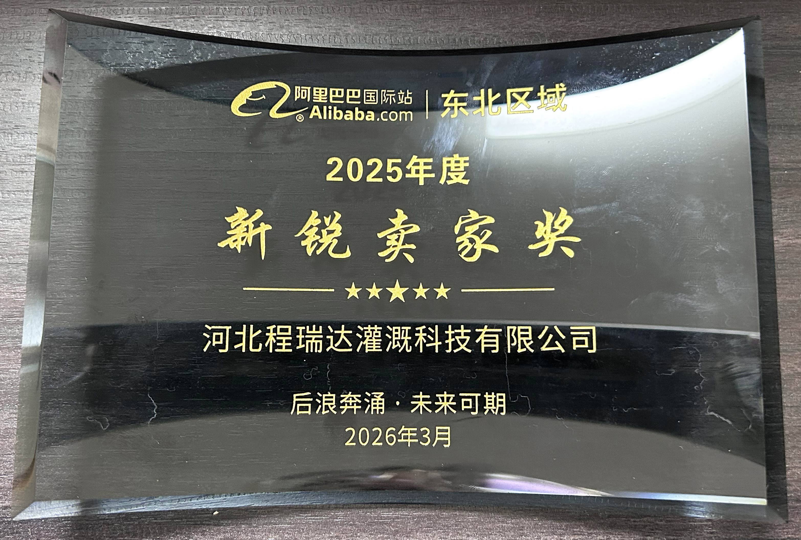 安顺程瑞达灌溉 | 荣获阿里国际站新锐卖家奖